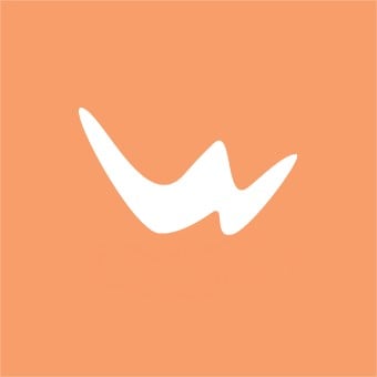 Wonderfund W on Orange Background