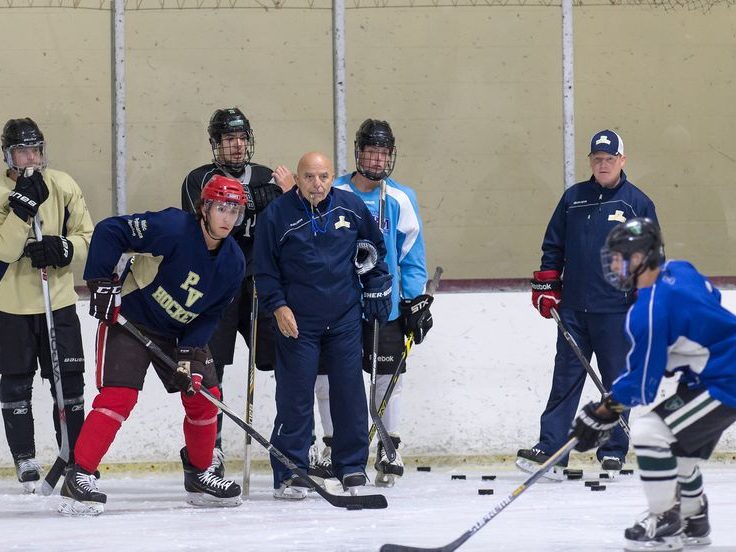 Paul Vincent coaching youth hockey